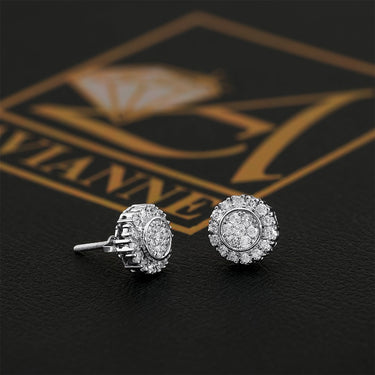 White 10K White GOLD DIAMOND STUD EARRINGS 0.51 CTW